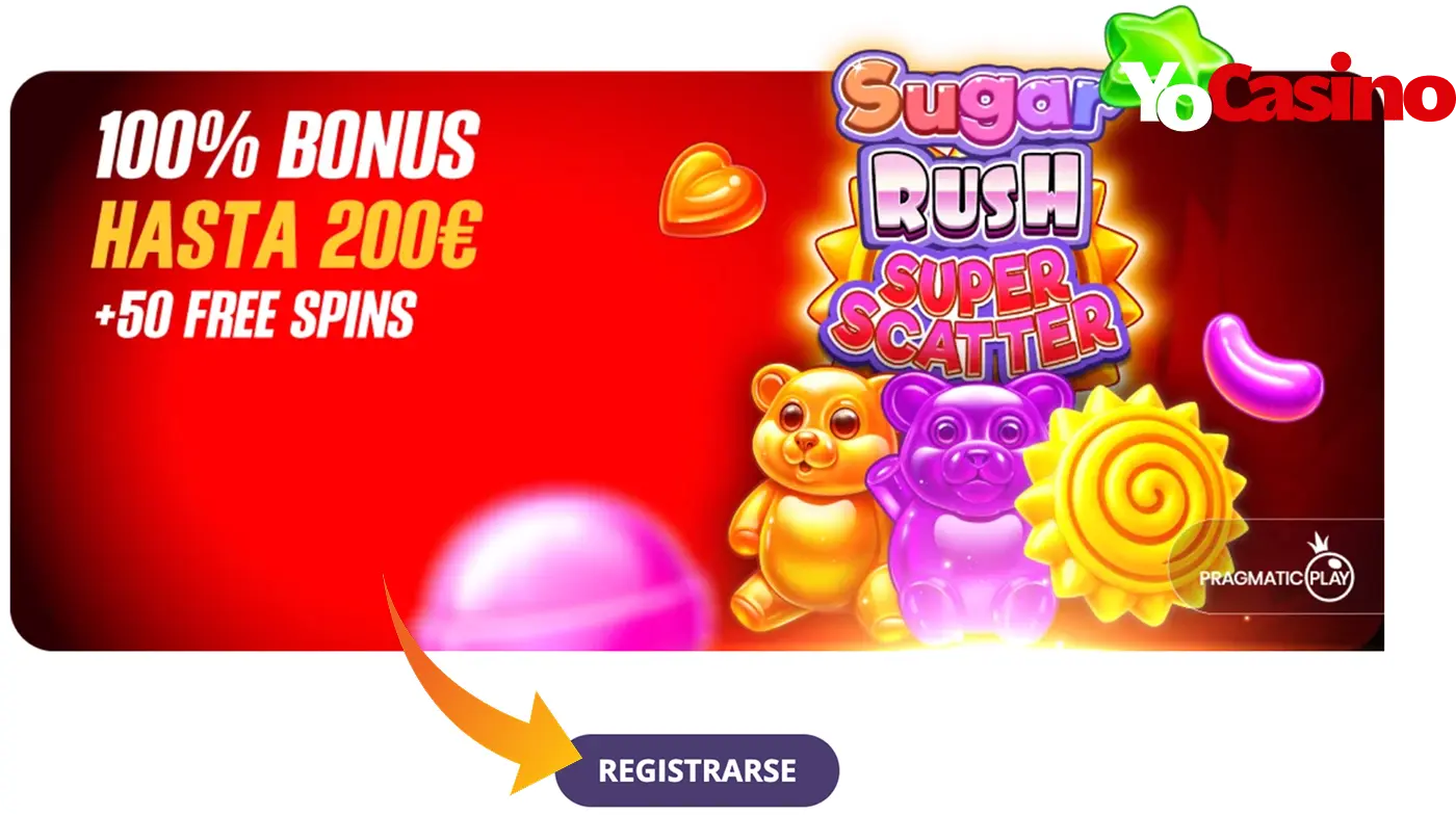Bono de bienvenida con código promocional Yo Casino